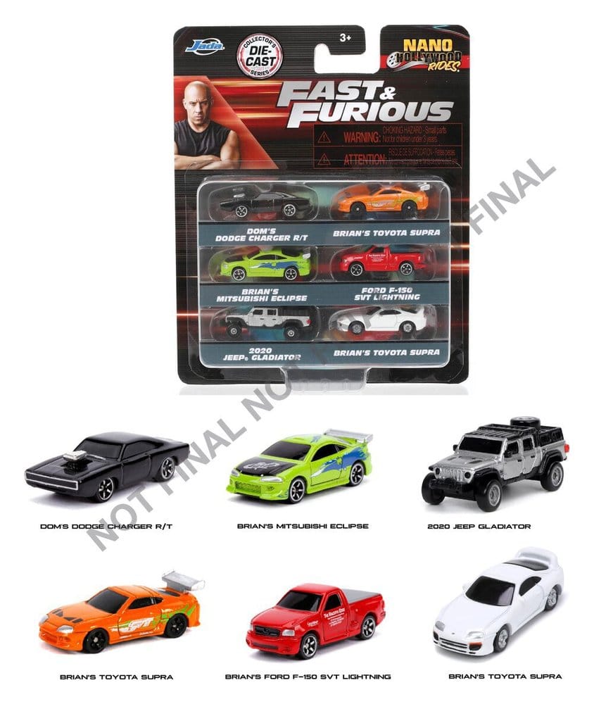PRE ORDINE - Fast & Furious 6-Pack Nano Cars