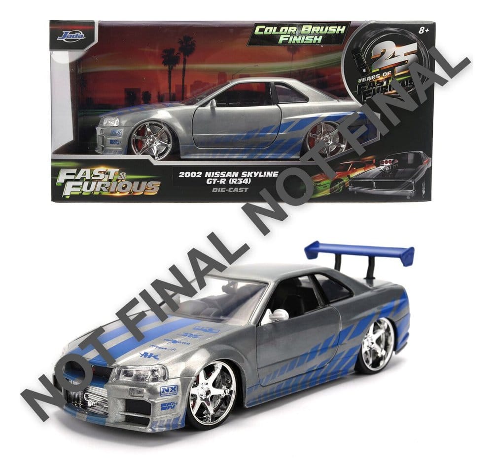 PRE ORDINE - Fast & Furious Diecast Vehicle 1:24 Anniversary Nissan Skyline 19 cm