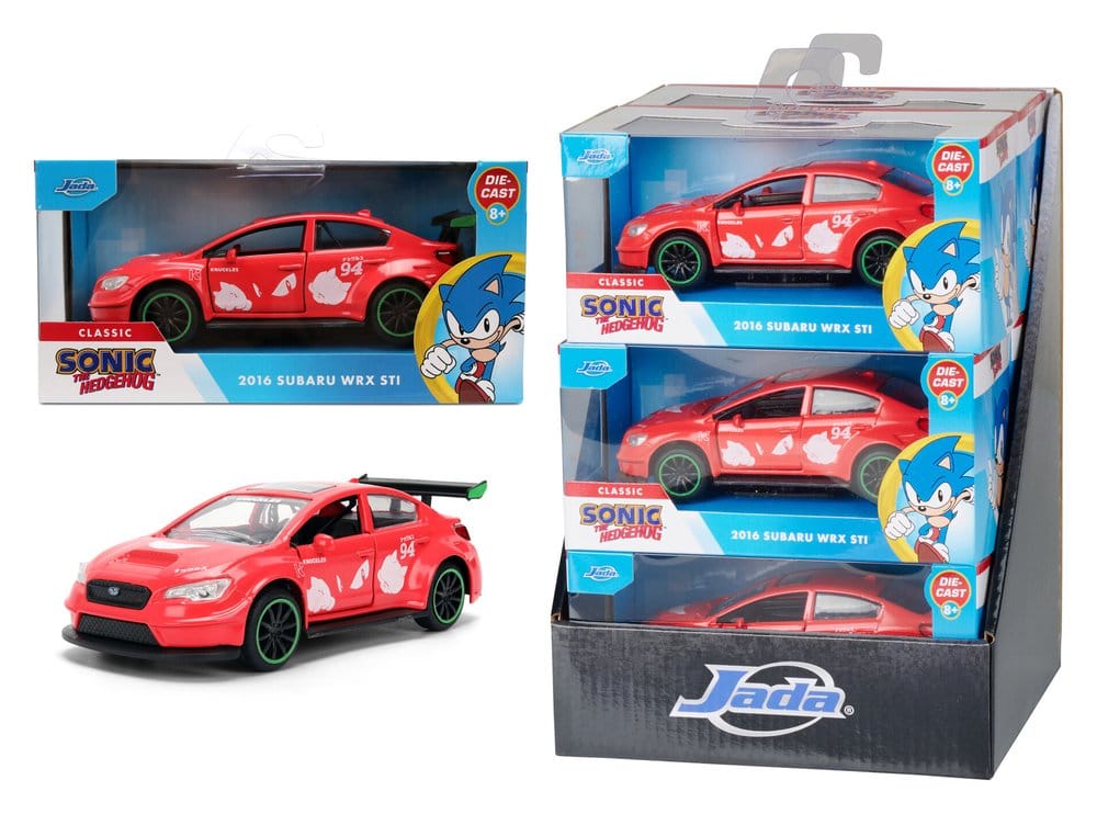 PRE ORDINE - Sonic Diecast Model 1:32 Knuckles 2016 Subaru WRX STI Assortment (6)