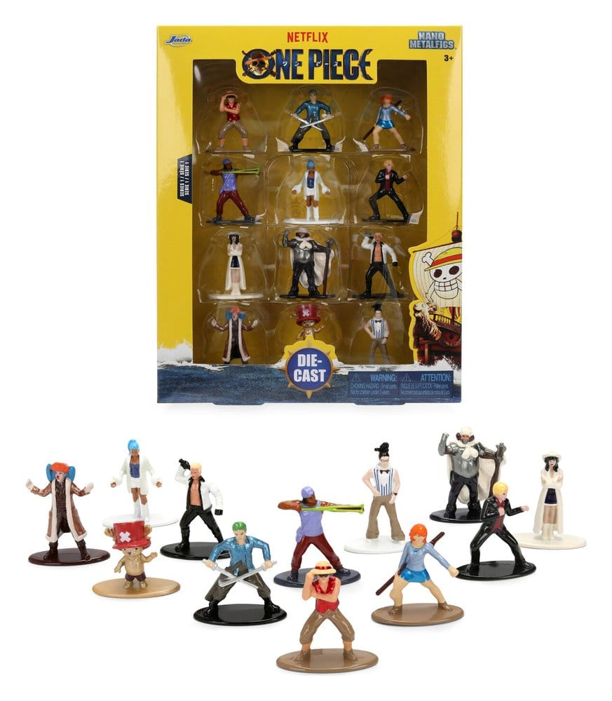 PRE ORDINE - One Piece Nano Metalfigs Mini Figures 12-Pack Assortment (12)