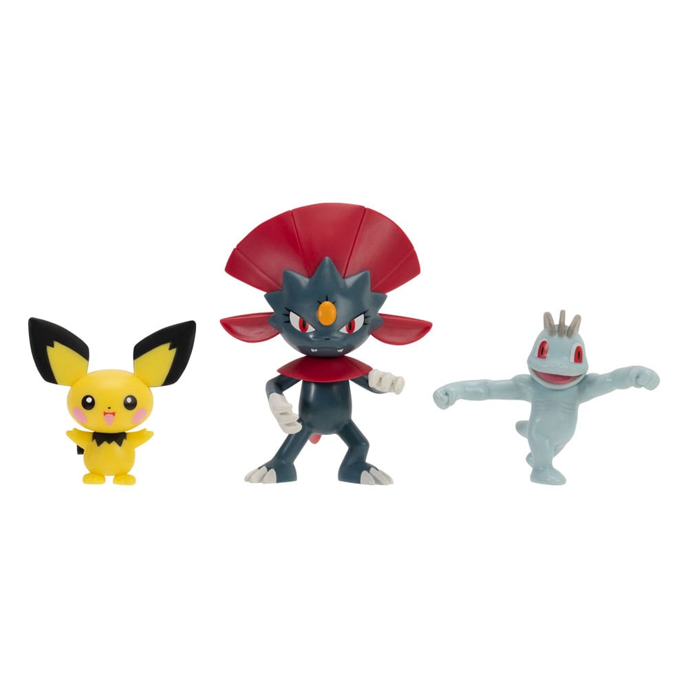 PRE ORDINE - Pokémon First Partner Battle Figure Set Figure 3-Pack Pichu, Machop, & Weavile