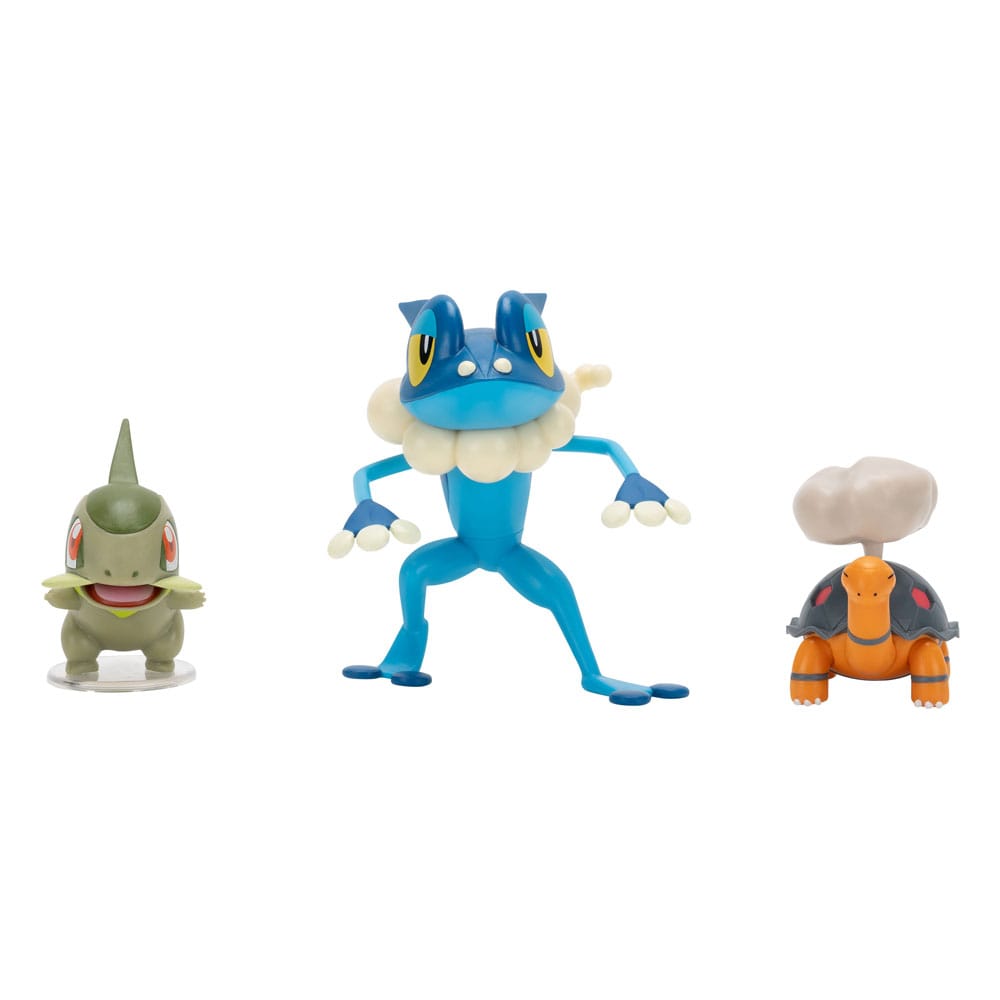 PRE ORDINE - Pokémon First Partner Battle Figure Set Figure 3-Pack Torkoal, Axew & Frogadier