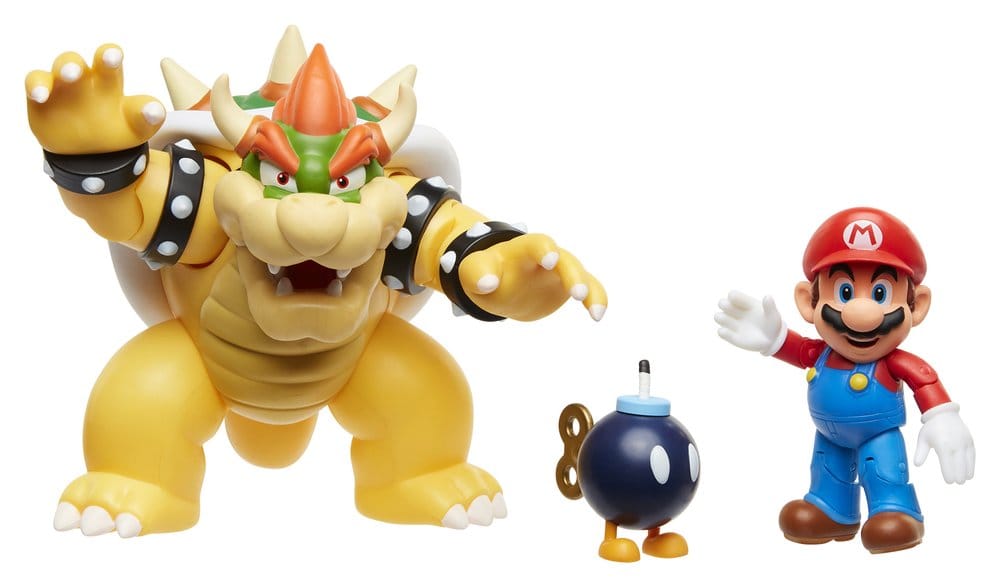 PRE ORDINE - World of Nintendo Action Figure 3-Pack Mario vs. Bowser Lava Battle