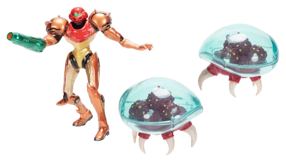 PRE ORDINE - World of Nintendo Metroid Mini Figure 3-Pack Samus Bounty Hunter 6 cm