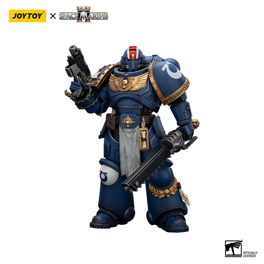 PRE ORDINE - Warhammer 40,000: Space Marine 2 Action Figure Ultramarines Lieutenant Titus Collectors Edition 13 cm