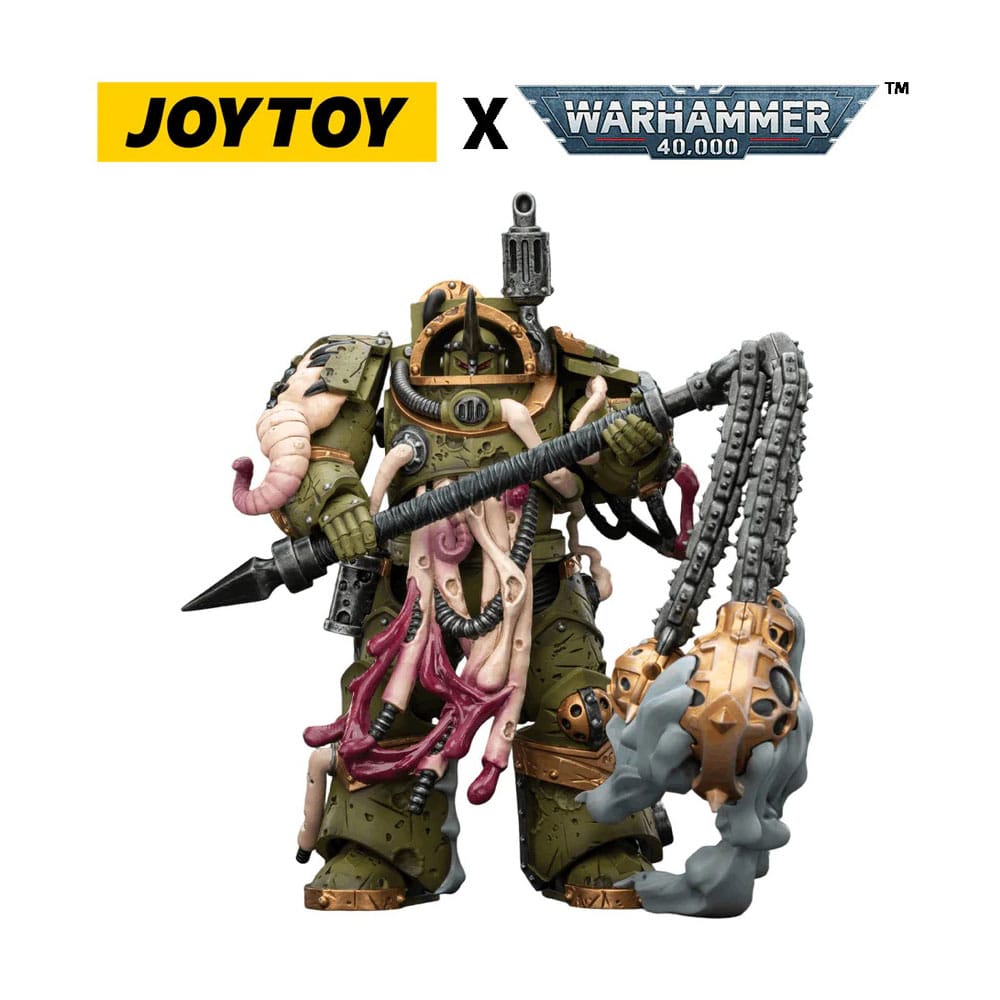 PRE ORDINE - Warhammer 40,000 Action Figure Death Guard Blightlord Terminator 2 with Flail of Corruption 14 cm