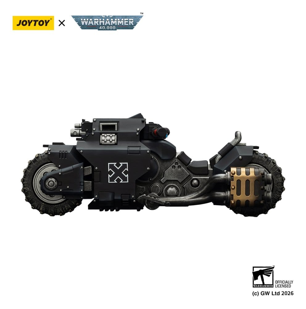 PRE ORDINE - Warhammer 40,000 Raider-pattern Combat Bike Raven Guard with twin-linked bolt rifles 22 cm