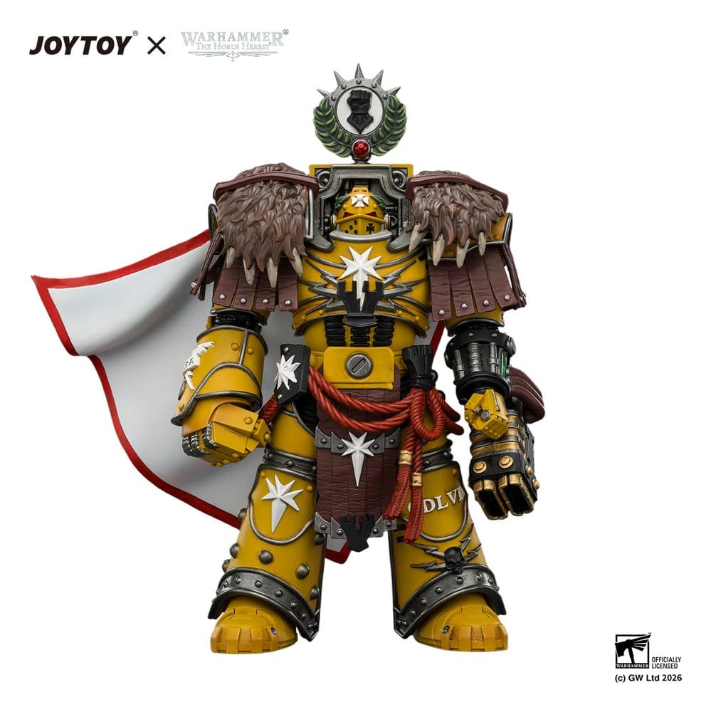 PRE ORDINE - Warhammer Action Figure Imperial Fists Lord Castellan Evander Garrius, The Tyrant of Cthonia 14 cm