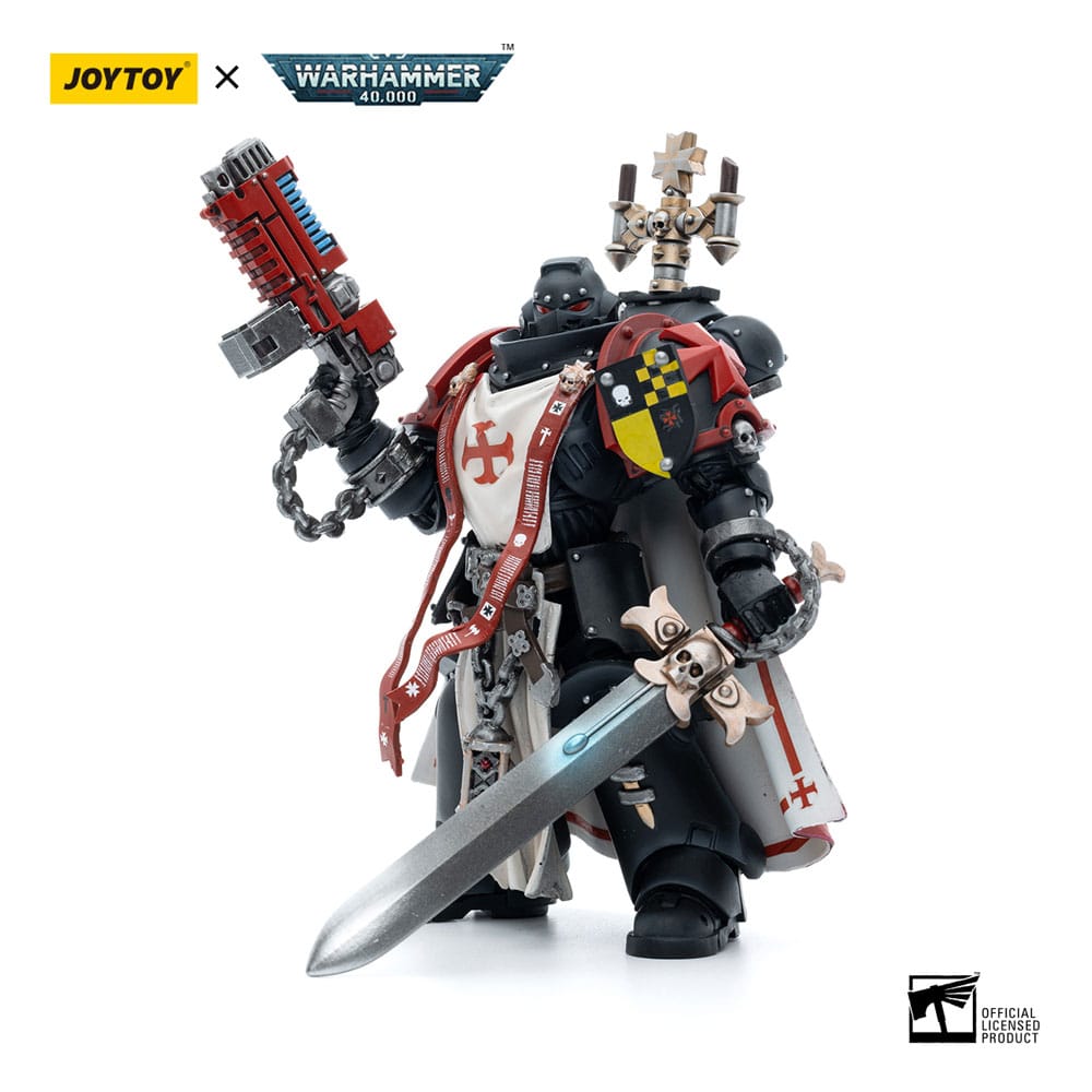 PRE ORDINE - Warhammer 40k Action Figure 1/18 Black Templars Sword Brethren Brother Lombast 12 cm