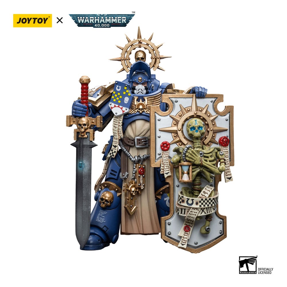 PRE ORDINE - Warhammer 40k Action Figure 1/18 Ultramarines Primaris Captain with Relic Shield and Power Sword 12 cm