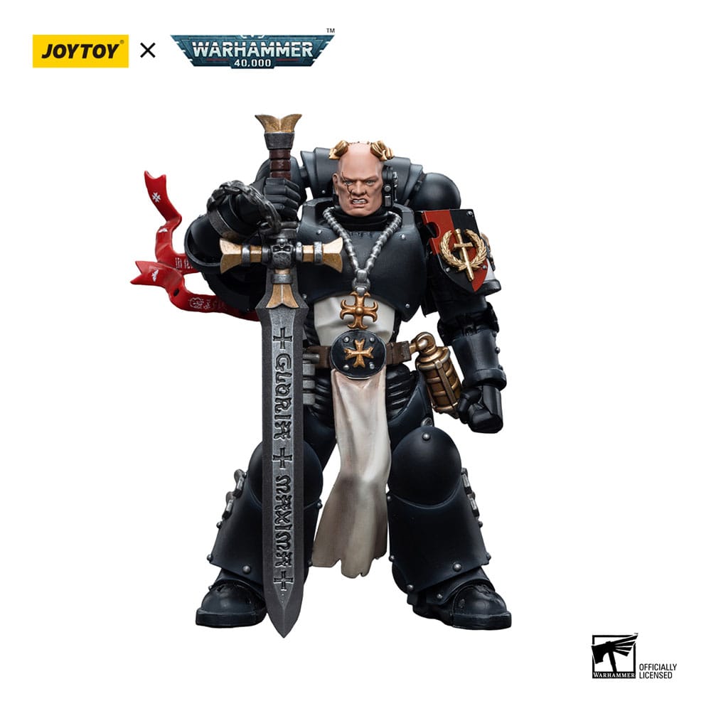 PRE ORDINE - Warhammer 40k Action Figure 1/18 Black Templars Emperor's Champion Bayard's Revenge 12 cm