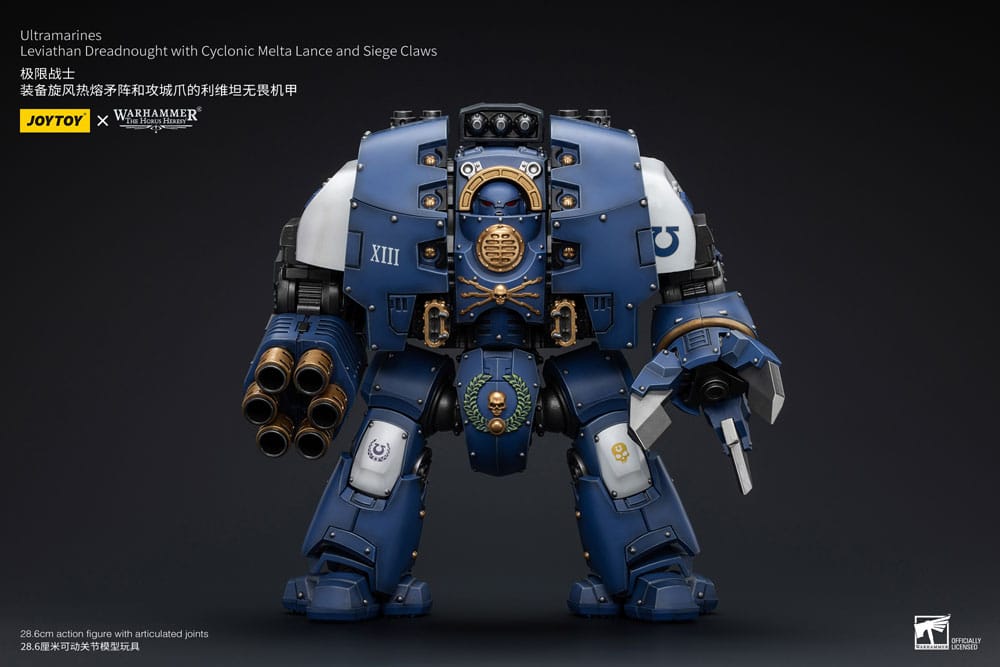 PRE ORDINE - Warhammer The Horus Heresy Action Figure 1/18 Ultramarines Leviathan Dreadnought with Cyclonic Melta Lance And Siege Claws 29 cm