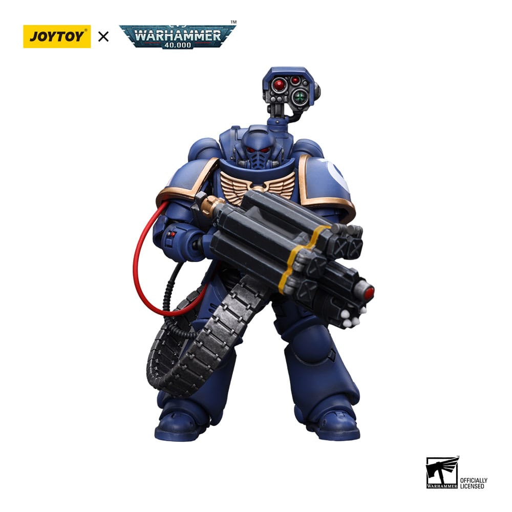 PRE ORDINE - Warhammer 40k Action Figure 1/18 Ultramarines Desolation Marine with Castellan Launcher (Superfrag) 12 cm