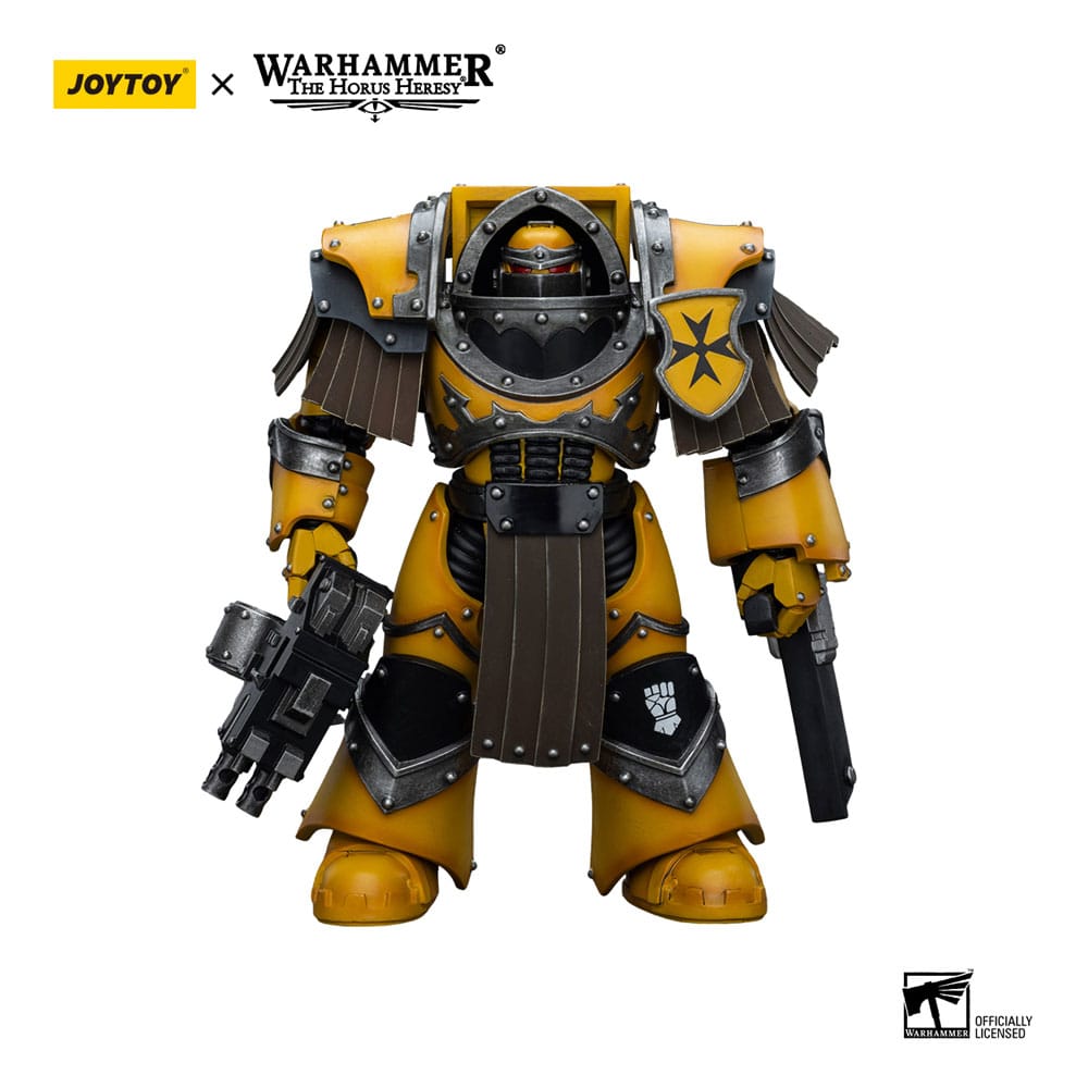 PRE ORDINE - Warhammer The Horus Heresy Action Figure 1/18 Imperial Fists Legion Cataphractii Terminator Squad Legion Cataphractii with Chainfist 12 cm