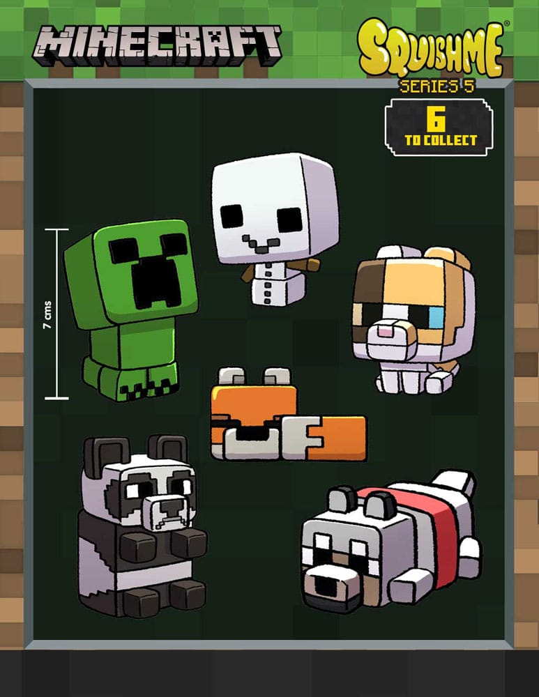 PRE ORDINE - Minecraft Squishme Anti-Stress Figures 7 cm Series 5 Display (16)