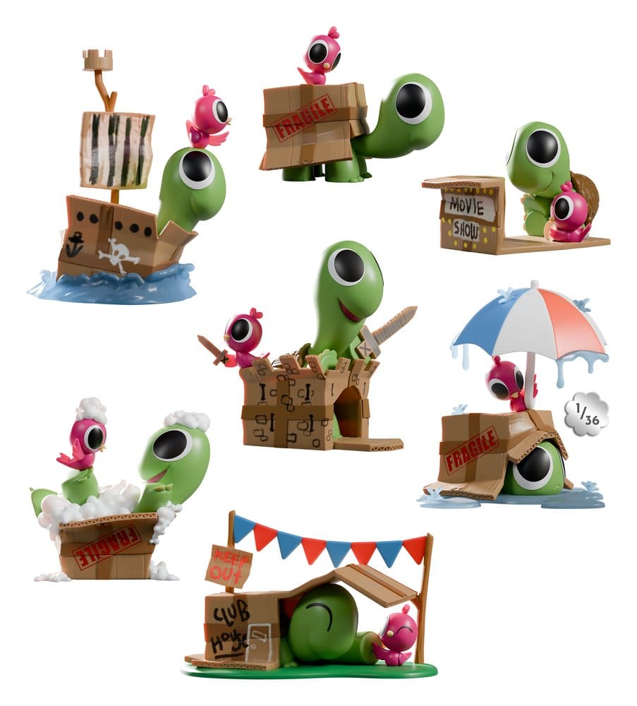 PRE ORDINE - Box Turtle and Bird Mini Figures S1 9 cm Blind Box Display (6)