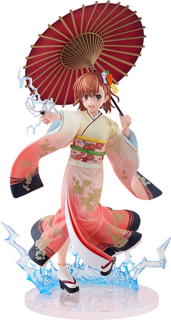 PRE ORDINE - A Certain Scientific Railgun T Statue 1/7 Mikoto Misaka Furisode Kimono Ver. 28 cm