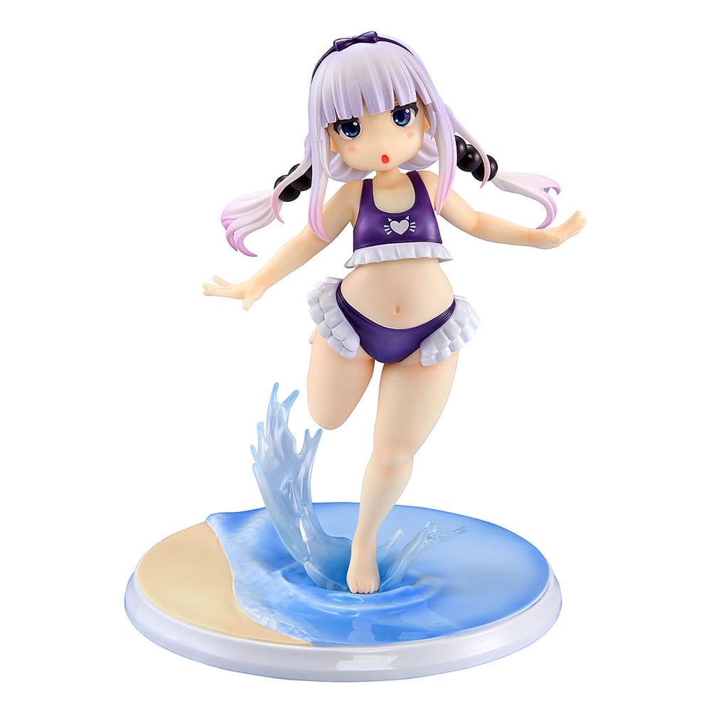 PRE ORDINE - Miss Kobayashi's Dragon Maid PVC Statue 1/6 Kanna Kamui: Excited to Wear a Swimsuit at Home Ver. (Purple) 20 cm