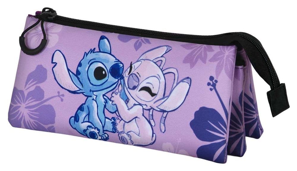 PRE ORDINE - Lilo & Stitch FAN Triple Pencil case 2.0 Stitch & Angel Lilac