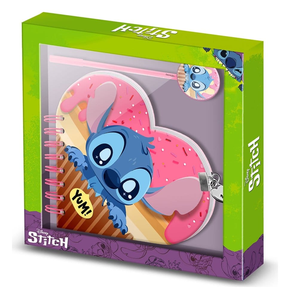 PRE ORDINE - Lilo & Stitch Heart Diary & Pen Gift Set Muffin Pink