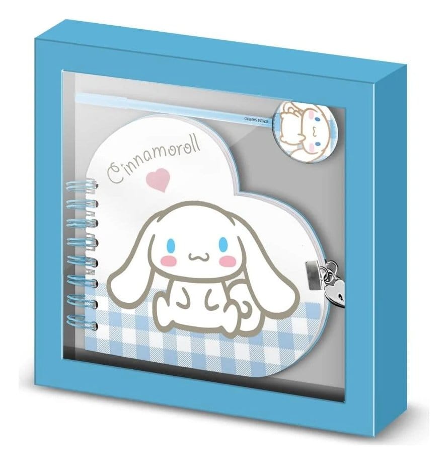 PRE ORDINE - Sanrio Heart Diary & Pen Gift Set Cinnamoroll Vichy Multicolour