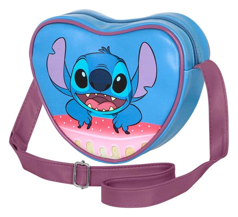 PRE ORDINE - Lilo & Stitch Casual Heart Crossbody Bag Cake Blue