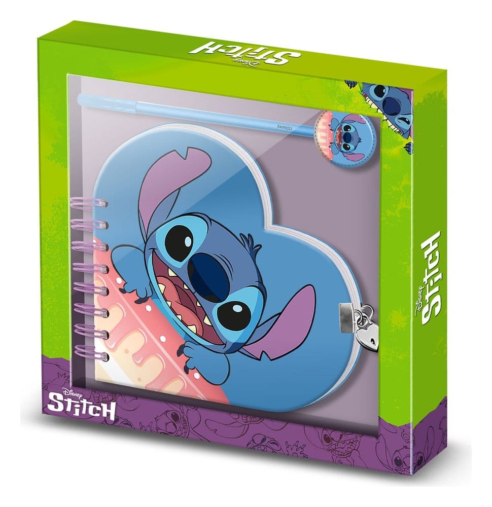 PRE ORDINE - Lilo & Stitch Heart Diary & Pen Gift Set Cake Blue