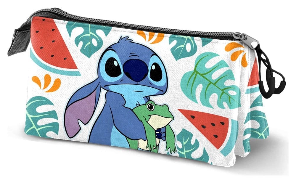 PRE ORDINE - Lilo & Stitch Triple Pencil case Frog Multicolour