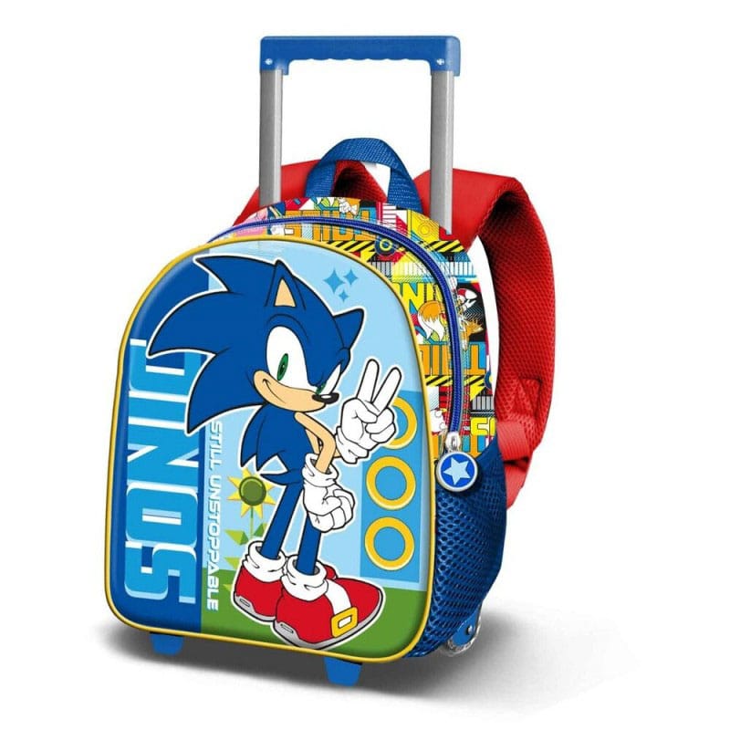 PRE ORDINE - Sonic The Hedgehog 3D Backpack with Wheels Unstoppable Blue Small