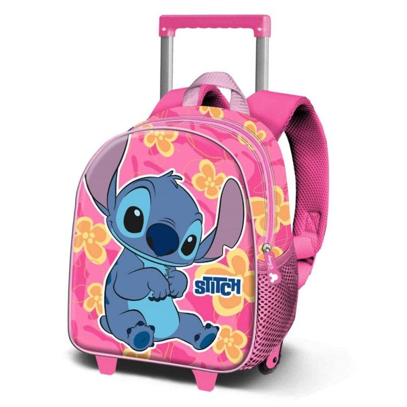 PRE ORDINE - Lilo & Stitch 3D Backpack with Wheels Cute Pink Small
