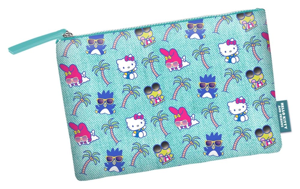 PRE ORDINE - Sanrio Soleil Toiletry Bag Hello Kitty Palms Turquoise