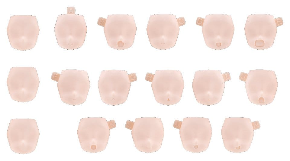 PRE ORDINE - Megami Device M.S.G. Plastic Model Kit 10 Face Set Puni Mofu 01 Skin Color B