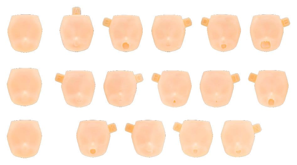 PRE ORDINE - Megami Device M.S.G. Plastic Model Kit 1/1 10 Face Set Puni Mofu 01 Skin Color D