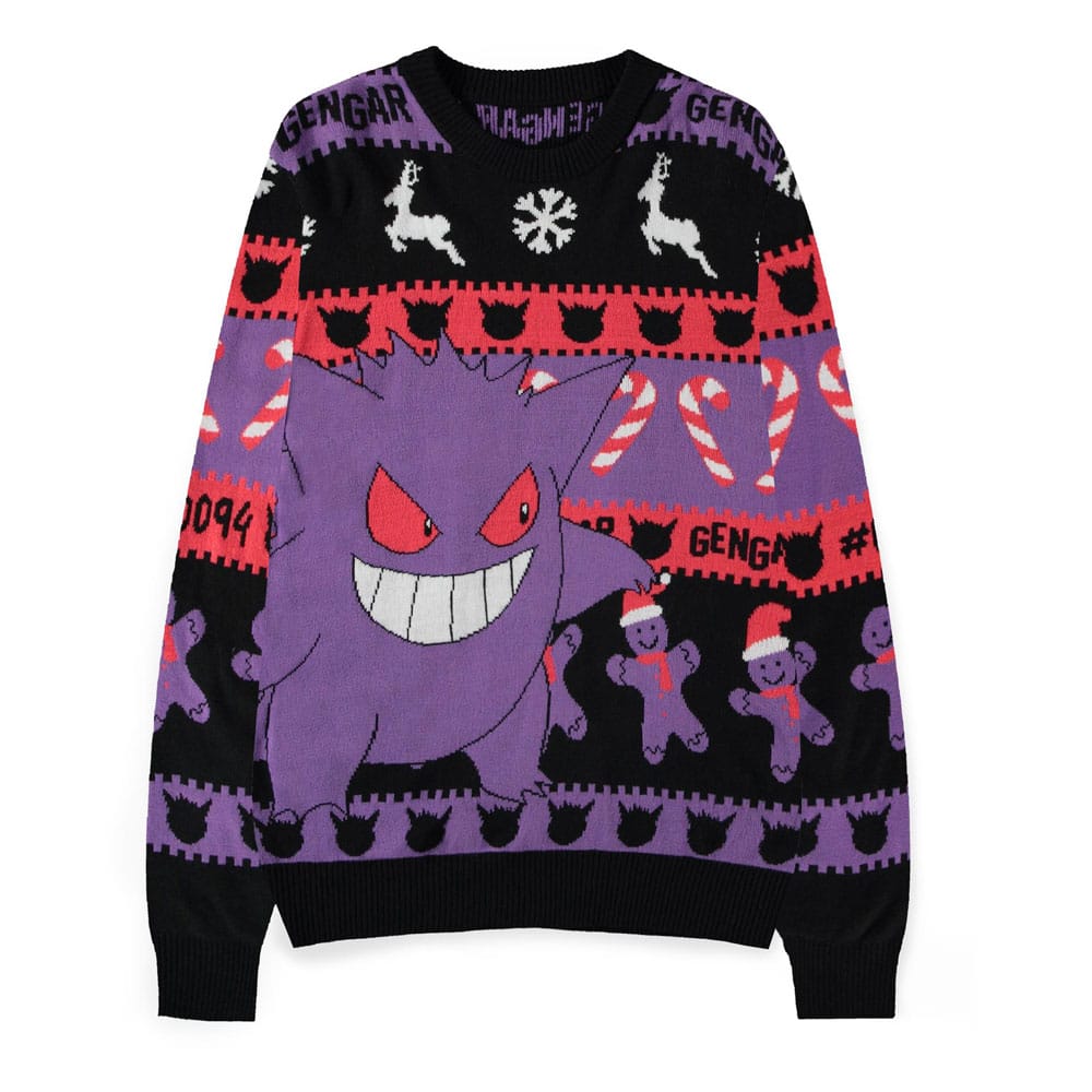 PRE ORDINE - Pokémon Sweater Gengar (Christmas Jumper) Size L