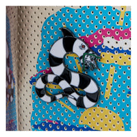 Beetlejuice by Loungefly Backpack Mini Handbook for the recently Deceased Pin Trader