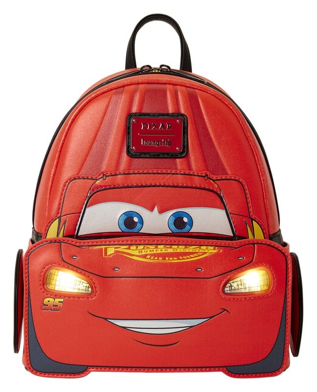 PRE ORDINE - Cars by Loungefly Mini Backpack 20th Anniversary Lightning McQueen Metallic LightUp