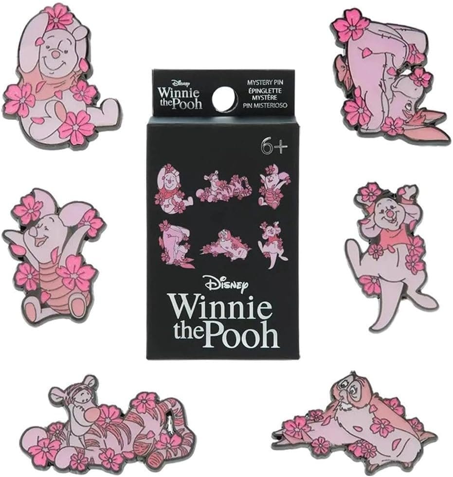 Winnie Pooh Enamel Pins Cherry Blossoms Tarot Card Blind Box Assortment (12)