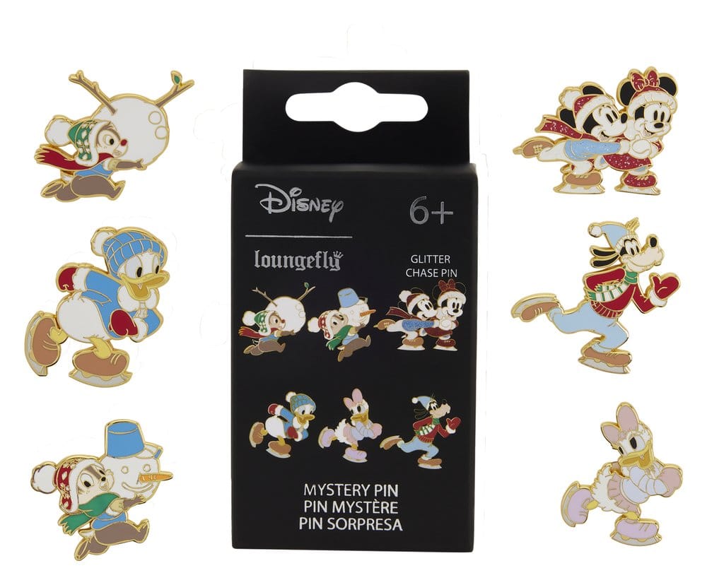 PRE ORDINE - Mickey & Friends by Loungefly Enamel Pins Winter Activities Blind Display (12)