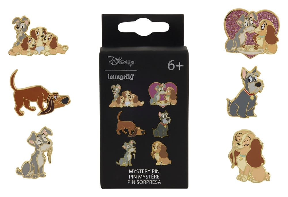PRE ORDINE - Disney by Loungefly Enamel Pins Lady and the Tramp Blind Display (12)