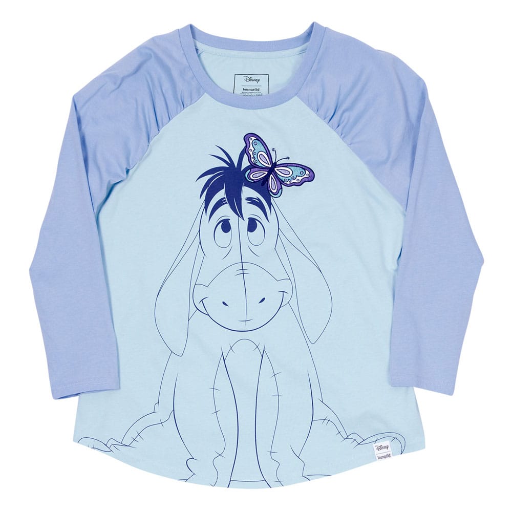 Winnie the Pooh by Loungefly Tee T-Shirt Unisex Eeyore Shirred Raglan Size M