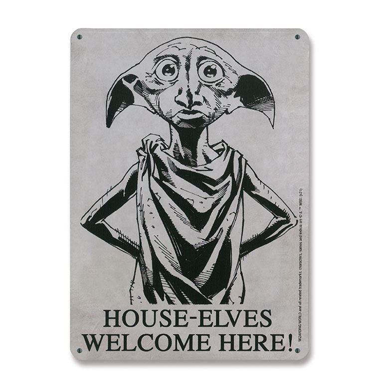 PRE ORDINE - Harry Potter Tin Sign House-Elves 15 x 21 cm