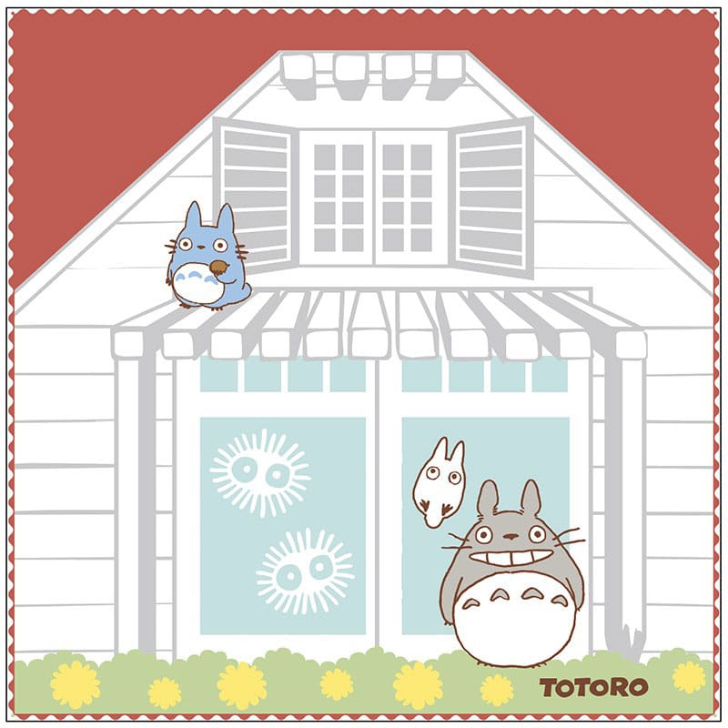 PRE ORDINE - Studio Ghibli mini towel My neighbor Totoro Satsuki & Mei's Haus 25 x 25 cm
