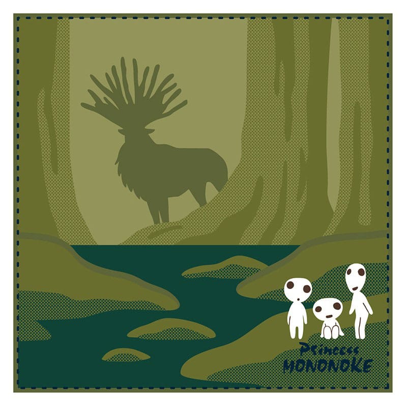 PRE ORDINE - Studio Ghibli Mini Towel Princess Mononoke Shadow of the Deer God 25 x 25 cm