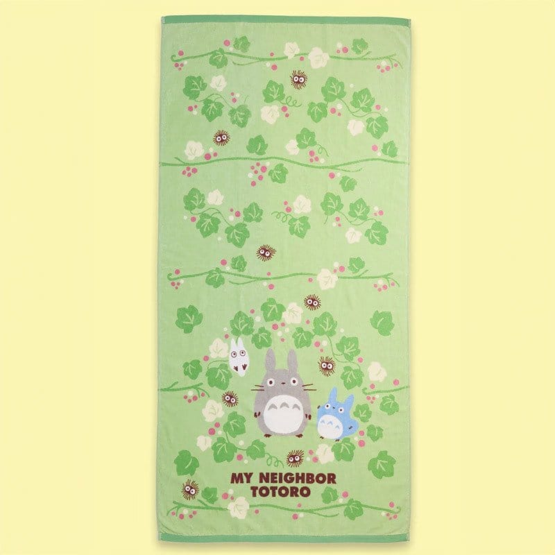 PRE ORDINE - My Neighbor Totoro Towel Totoro Green Leaf 70 x 140 cm