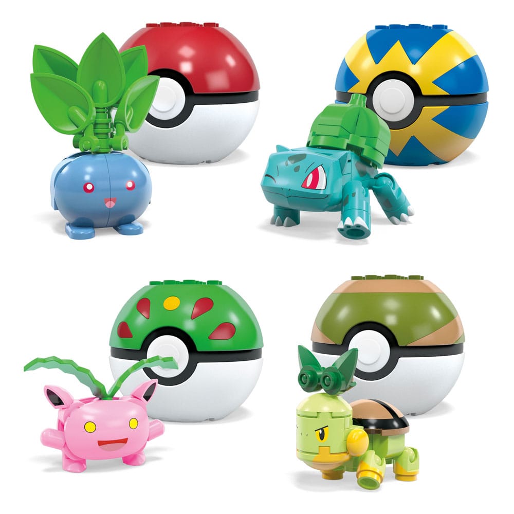 PRE ORDINE - Pokémon MEGA Construction Set Grass-Type Trainer Team Building Toy Kit