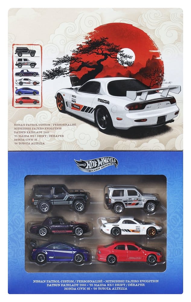 PRE ORDINE - Hot Wheels Silver Series Die-Cast Vehicle 6-Pack 1/64 Streets of Japan