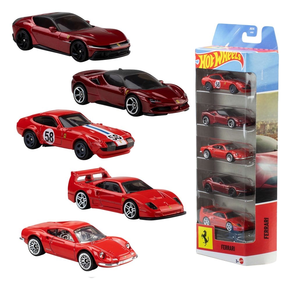 PRE ORDINE - Ferrari Hot Wheels Die-Cast Vehicle 5-Pack 1/64