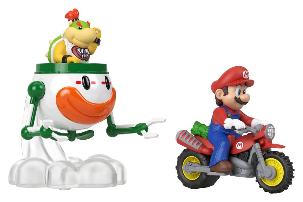 PRE ORDINE - Super Mario Hot Wheels Die-Cast Vehicles 2-Pack 1/64 Mario & Bowser Jr.