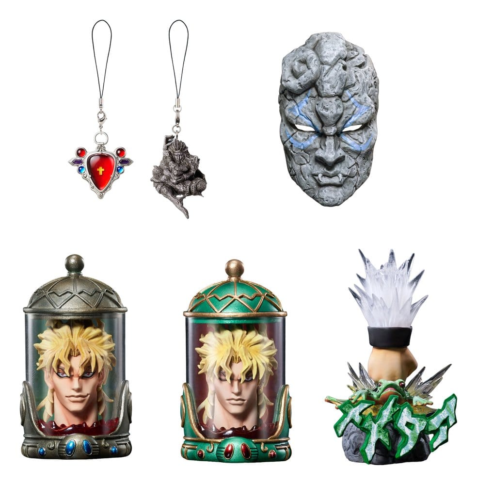 PRE ORDINE - JoJo's Bizarre Adventure Mini figures Set Super Strap Collection Blind Box (Rerelease) (6)