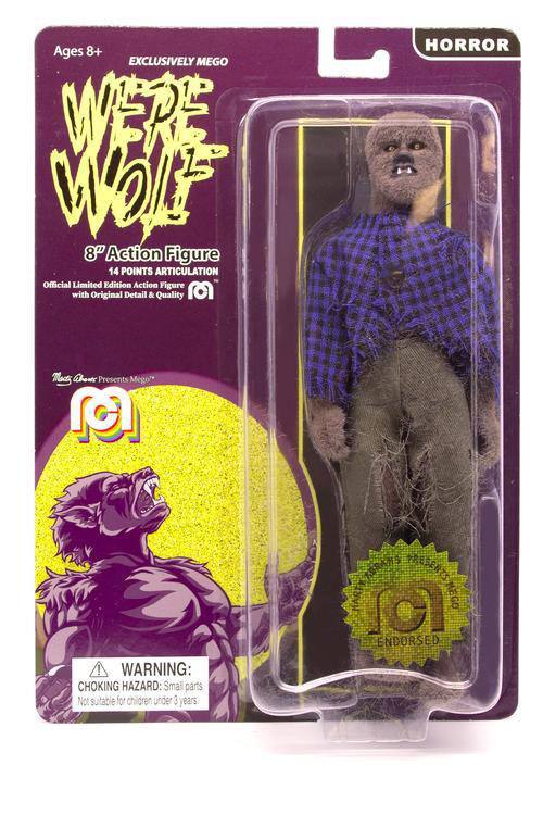 PRE ORDINE - Mego Horror Action Figure Werewolf (Flocked) 20 cm